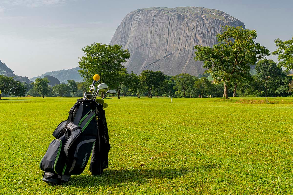 Zuma Rock Resort luxury views - Golf course with Zuma Rock in the background